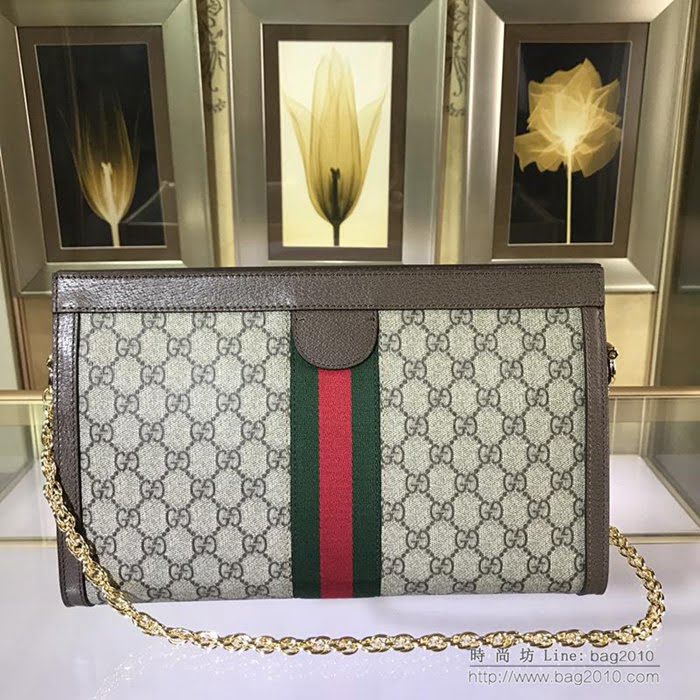 GUCCI古馳女包 新款 專櫃品質 503876 進口牛皮 鏈條肩帶 GUCCI斜跨包  ydgq3429